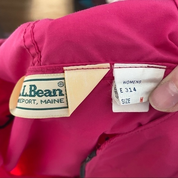 Vintage L.L. Bean Pink Nylon Windbreaker Jacket M - Picture 5 of 6